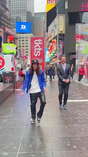 294K views · 25K reactions | Collabing with my dude J4ckson7 just hits different in Times Square. | Nick Kosir - The Dancing Weatherman | Facebook