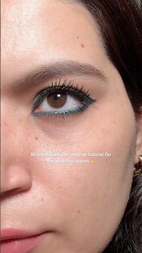 Minimal glam eye makeup tutorial under 1 minute for this wedding season ✨