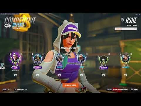 19K DMG! Highest Accuracy ASHE in Top 500 - IDDQD ASHE OVERWATCH 2 GAMEPLAY SEASON 19