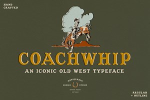 Coachwhip -  A Western Font, a Font by Antiquaria