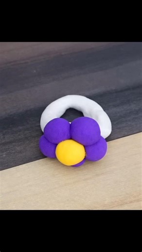 Easy Flower Ring 💜 | DIY Foam Clay Craft | Cute Handmade Idea 💡