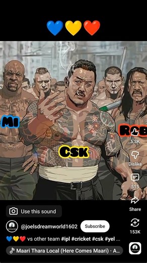 CSK wins like RCB team in subscribe MI means comment