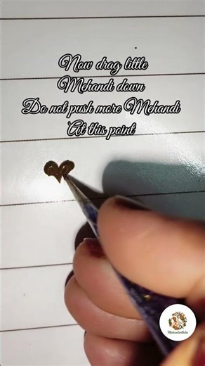 Day 6 | Perfect Mehndi Hearts in 9 Seconds 💕 Easy Beginner Mehndi Tutorial .