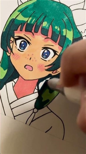 Making ANIME STICKER of Maomao 😻💚 (24)