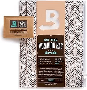 Amazon.com - Boveda Portable Travel 2-Way Humidity Resealable Bag – Waterproof & Dustproof - Preloaded with 69% RH Pack - Patented Technology – Medium Storage for 15 Items – 1 Count
