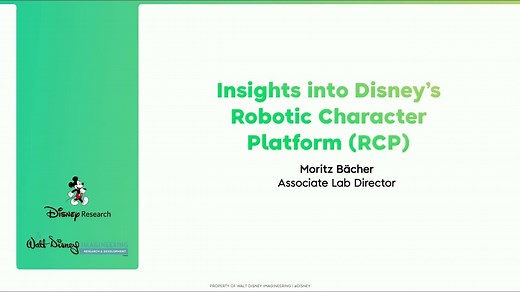 Insights Into Disney’s Robotic Character Platform S72595 | GTC San Jose 2025 | NVIDIA On-Demand