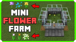 How To Build A Mini Auto Flower Farm Minecraft Map