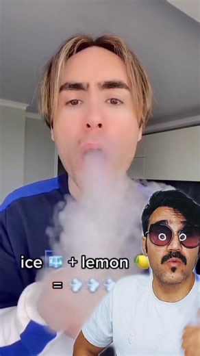 "ترفند بخار دهن بدون سیگار – فقط با لیمو و یخ!" #tiktok #youtube #youtubeshorts