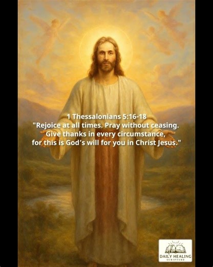 1 Thessalonians 5:16-18 - Daily Healing Scripture 6:00AM EST upload #god #healing #jesus #christian