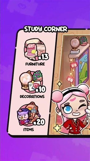 📚✨ New Update! Avatar World 🌎 STUDY CORNER 😎 Aesthetic School Ideas #AvatarWorld #Pazu