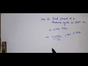 How To calculate Period of a Machine Cycle in 8051 Microcontroller