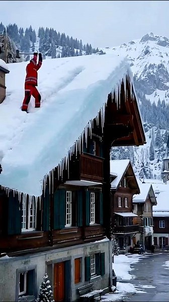 Why Do They Cut Snow Off Their Roofs?
