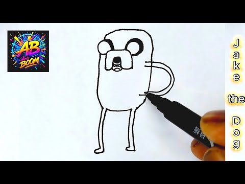 How to Draw Jake the Dog Step by Step | Adventure Time Easy Drawing Tutorial