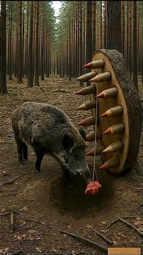 Will these hungry wild hogs finish the feast… or get slammed inside the trap? 🐗