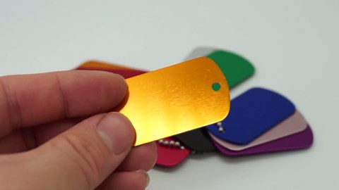 StayMax Anodized Aluminum Engraving Blank Tags Stamping Blanks 50 Pack (Red)