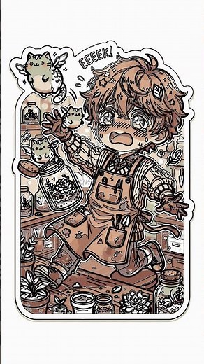 Draw Chibi Gardener Panic! Easy Step-by-Step Tutorial
