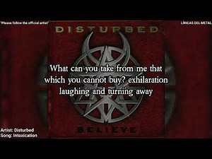 DISTURBED - INTOXICATION (LYRICS ON SCREEN)