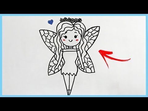 como desenhar uma fada fácil | cri4rt & crafts