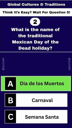 Can You Pass This World Culture Challenge?| 5 Questions Quiz #shorts #quiz #quizshorts