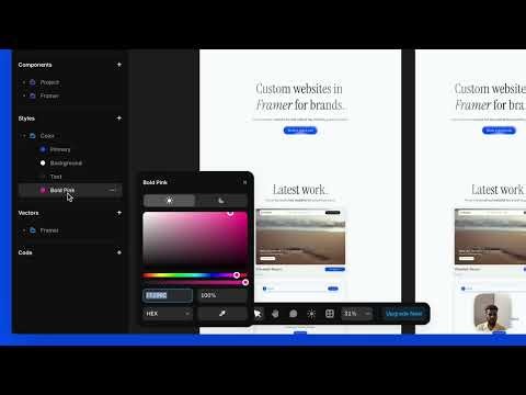 Framer: How to add global colour styles