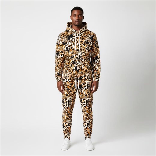 Abstract Leopard Print Hoodie & Jogger Set, Unisex All-over Animal Pattern Lightweight Tracksuit - Etsy UK