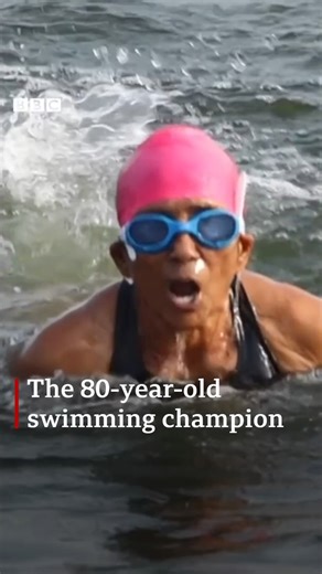 259K views · 3.6K reactions | Bakulaben Patel from western India took up swimming later in life. Now, at 80 years old, she's a swimming champion.  This is one of your favourite videos from 2024! Next, she wants to swim the English Channel.   Hear more about women swimming in the wild https://bbc.in/3UvxqsI | BBC World Service | Facebook