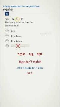 1/535 Every Hard SAT Math Question Explained