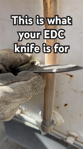 Proper use of a blade to scrape UV damaged rubber hose. #asmr