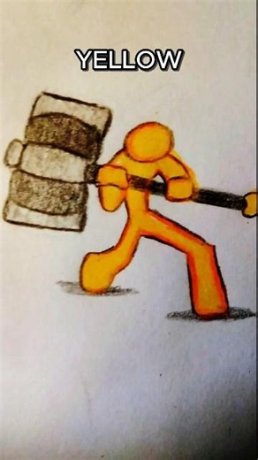 stickman drawing with diffrent colours 🔥#viral #art #drawing #shorts #howtodraw
