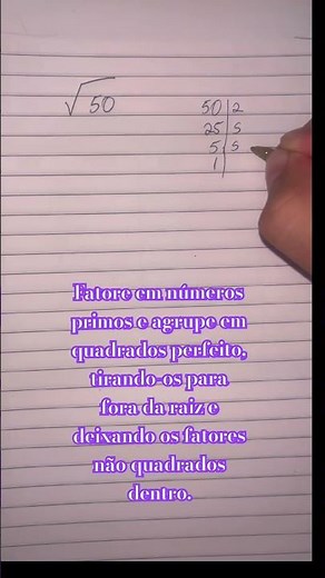 Como simplificar raiz quadrada não exata. #matematica #enem