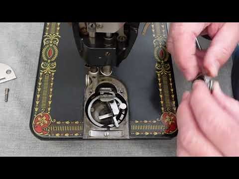 1921 Singer 66 Red Eye bobbin case removal "Old Style"