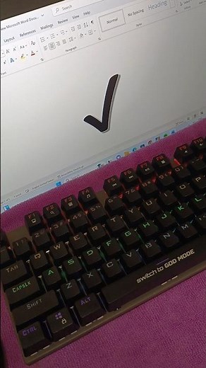 Tick Mark Insert Or Cross Symbol in microsoft word #asmr #keyboard #computereducation #typing #pc