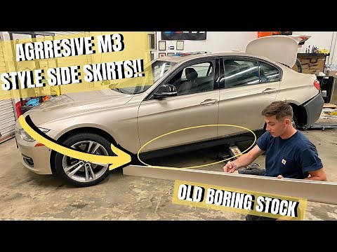 BMW F30 SIDE SKIRT INSTALL!! (M3 STYLE SIDE SKIRTS)