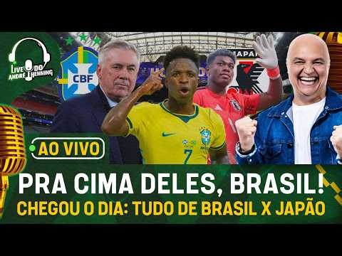 AO VIVO: BRASIL X JAPÃO EM CAMPO; ESCALAÇÃO E ESQUENTA COMPLETO DO JOGÃO DE HOJE!