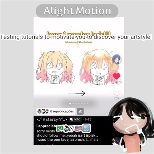 Tutorial!! II #test #art #render #artist #drawing II Cr:Starzy_finn on tt k