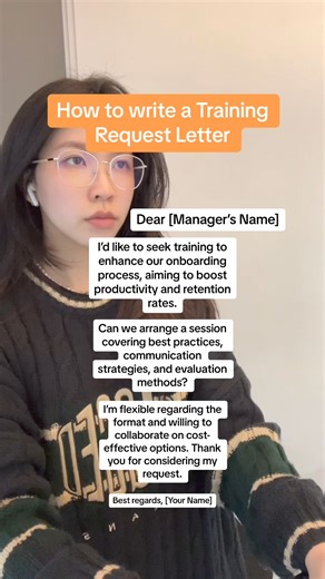 A training request letter is a formal way to request your boss to fund training courses relevant to your work. Here’s an example of a training request letter! #training #trainingcourse | Resume Genius | Facebook