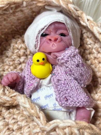 Lifelike Silicone Baby Monkey Doll: OOAK Realistic Art Doll Girl - Etsy
