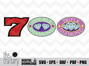 Double Diamond | Triple Diamond Slot Machine | Casino | Gamble | Slots Jackpot Win | Seven 7 | Svg • Eps • Dxf • Pdf • Png - Etsy