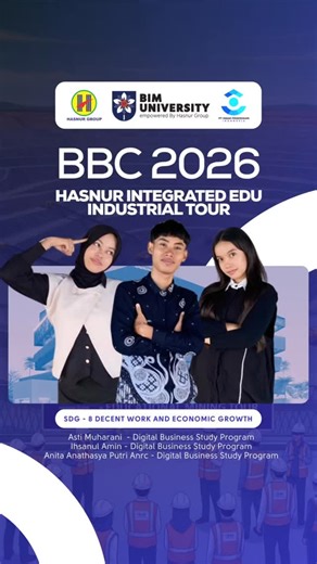Astii🌱 on Instagram: "Bridging the Gap, Building the Future! 🏭🎓 Masa depan karier tidak dimulai setelah wisuda, tapi dimulai saat kita berani memahami dunia industri sedini mungkin. Pendidikan industrial adalah kunci agar generasi muda tidak hanya punya teori, tapi punya kompetisi dan kesiapan karier yang nyata. Melalui video ini, tim kami memperkenalkan: “Hasnur Integrated Edu-Industrial Tour” — Sebuah solusi bisnis berkelanjutan yang kami bawa untuk BIM Business Champion (BBC) 2026. What’s 