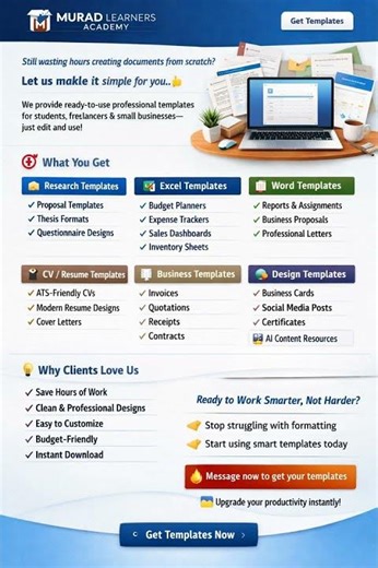 The smart templates of Murad Learners Academy