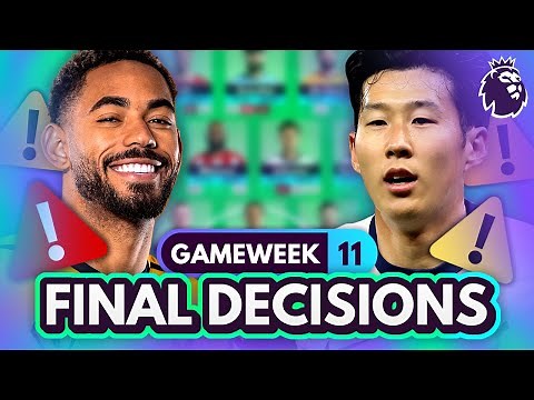 FPL GW11 FINAL DECISIONS! 🚨 New Injury Updates, Wildcard Draft & MORE! 🤕 | Gameweek 11 Roundup