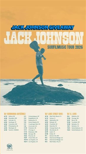 DC101 ⚡️ DC’s Alternative Rock on Instagram: "Enter to win @jackjohnson tickets!!🎫🌊 ⭐️FOLLOW us on Instagram➡️ @dc101radio ⭐️LIKE and SHARE this post❤️‍🔥 ⭐️TAG who you would bring to the show in the comments!⌨️"