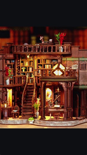 My new NOOK BOOK【Dreamy Book Hall】— 4 hours straight and I’m completely absorbed! #DIY #hobbies #giftideasforhim #TinyHouse #modelbuilding