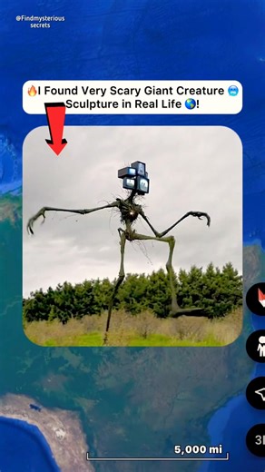 🔥I Found Very Scariest Giant Creature On Google Earth 🌍! #shorts #findmysterioussecrets #earth