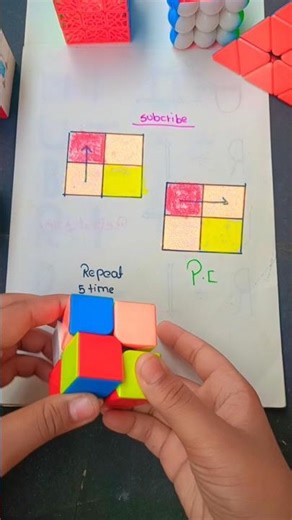 How to solve 2 by 2 Rubik's cube with algorithm😱😍#youtube #rubikcube #cube ‪@CubeForSpeed1‬ #shor