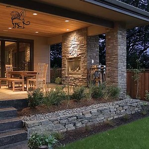 [Hot Item] Modern Decorative Home Grey Natural Stone Wall Cladding Exterior Wall Stone Veneer Panel Factory