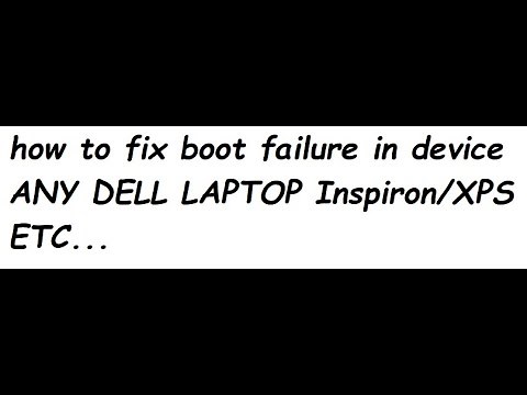 how to fix boot failure in device dell