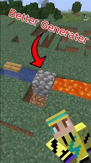 How to Stop Cobblestone Burning in Lava (Generator Upgrade) #minecraftshorts