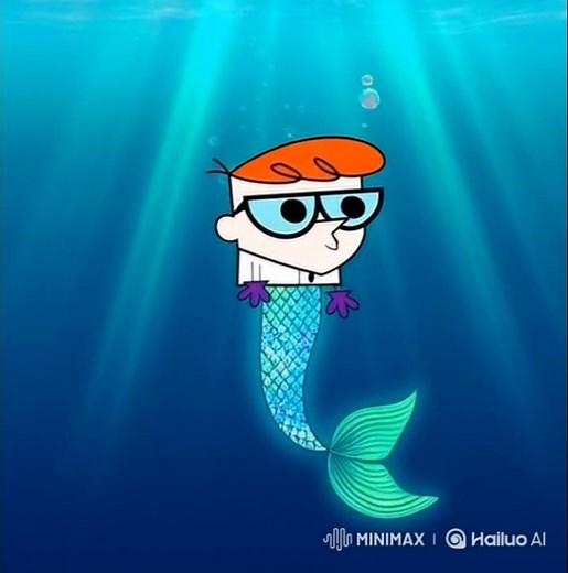 Dexter from Dexter's laboratory merman transformation video #1
