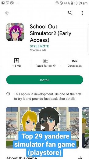 Top 29 yandere simulator fan game (playstore) #opheliatihar #yanderesimulatorfangame